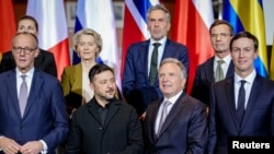 Президент Украины и представители Запада на встрече в Берлине